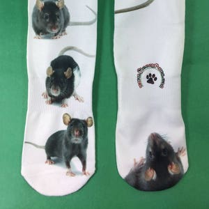 Larger Than Life Rat Socks - White Sole