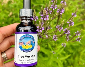 Blue Vervain Tincture – Fresh Verbena hastata Extract, Micro Farm Grown