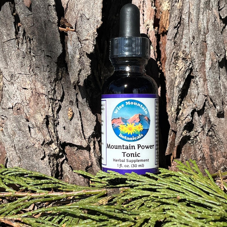 Mountain Power Tonic- Ashwagandha, Rhodiola, Tulsi Herbal Tincture image 1