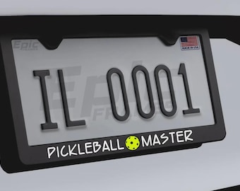 PickleBall Master-nummerplaatframe Premium zwartmetalen Pickle Ball Sport