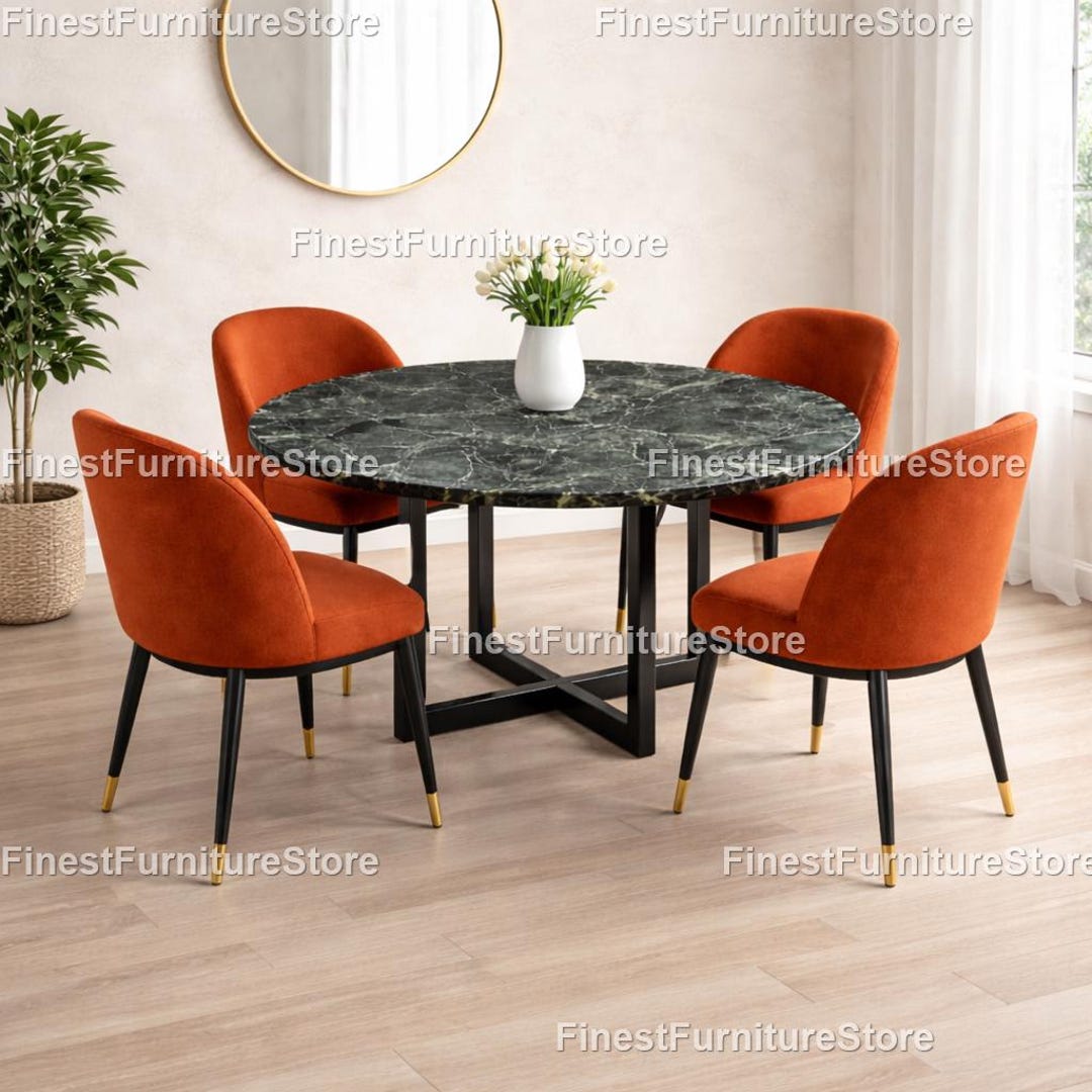 Modern Round Marble Dining Table Luxury Marble Top Dining Table Round ...