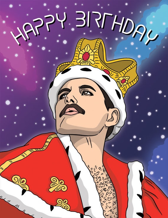 Freddie Mercury Birthday Card Birthday Queen Pop Culture ...