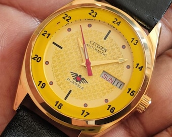 Refurbliert Vintage Guter Zustand Day / Date Herren Armband Automatik Uhr.