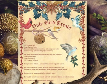 YULE BIRD TREATS Recipe | How to Make Birdseed Balls | Homemade Bird Feeder Recipe | Bird Food for Winter Feeding | Wild Bird Treats