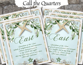 IMBOLC CALL the QUARTERS, 8 Printable Cards, Make Sacred Space, Cast a  Magic Circle, Wicca Witchcraft Call and Dismiss Four Directions