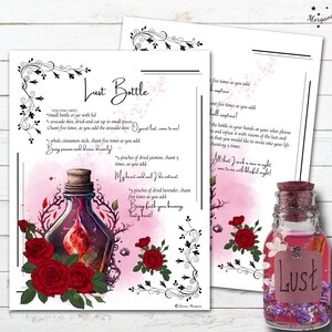 Wicca Witchcraft Spell Bottle Recipes printable bundle by Morgana Magick Spell.