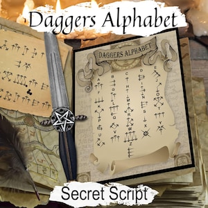 Alfabeto de dagas: Escritura mística para hechizos y magia de Aleister Crowley