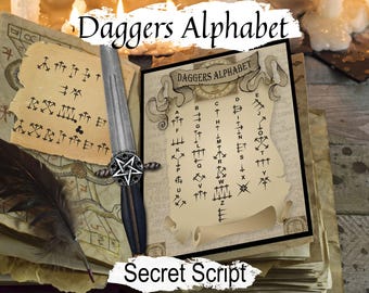 Daggers Alphabet: Mystical Script for Spells and Magic by Aleister Crowley