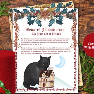 ICELANDIC YULE CAT Legend,  Jólakötturinn The Christmas Cat of Iceland, Christmas Cat Monster, He will eat you if you don't get new clothes! - Morgana Magick Spell