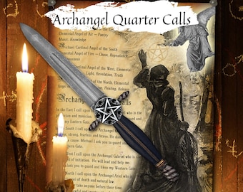 ARCHANGELS CALL the QUARTERS, Cast a Magic Circle, Make Sacred Space, Call the Angels and their Directions, Printable Page,