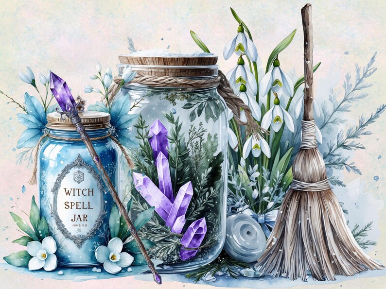 Imbolc Clipart Bundle: 114 Watercolor Pagan Pngs (commercial Use ...