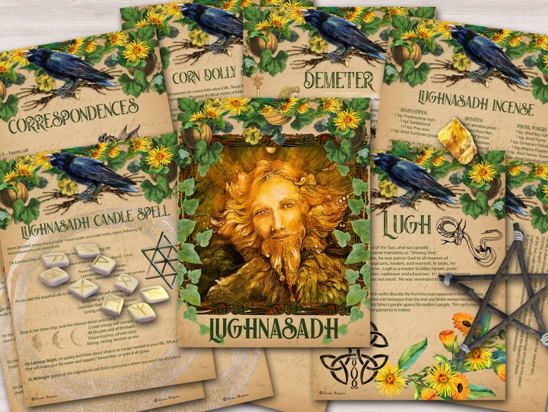 LUGHNASADH Lammas SABBAT Printable 11 Pages - Morgana Magick Spell