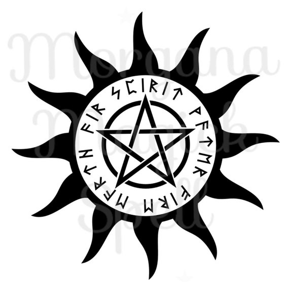 Download Free Sun Pentacle Royalty Free Clip Art Instant Download Etsy SVG Cut Files