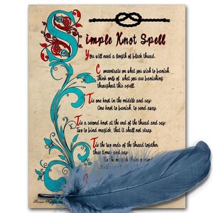 KNOT SPELL, Classic Witchcraft Magic, Easy-to-do, Charmed Style, Overcome obstacles, Banish Bind or Draw Energy, Wicca Ribbon Ritual - Morgana Magick Spell