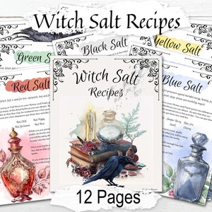 MAGICAL  WITCH SALT Recipes: 12 Printable Pages for Love, Prosperity, Money & More!