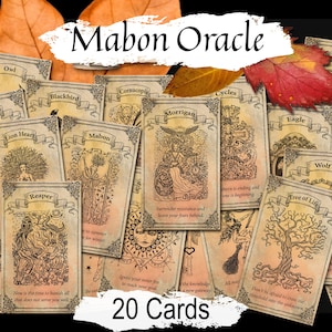 ORÁCULO DE MABÓN, Obtenga visión y guía espiritual, acceda a verdades ocultas con mensajes inspiradores, 20 tarjetas imprimibles,
