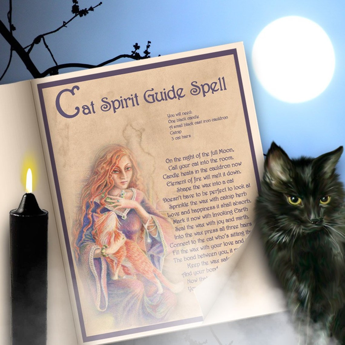 CAT SPIRIT GUIDE A Charm to make a cat your Spirit Guide Etsy
