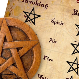 PENTAGRAM MAGIC, Witchcraft Invoking and Banishing Pentagrams Cheat Sheet, Wicca Pentacle Pentagram, Call the Quarters, Cast a Wicca Circle - Morgana Magick Spell