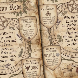 The Wiccan Rede: Principles, Creeds, and the Magic of the Threefold Law, Printable Grimoire Page