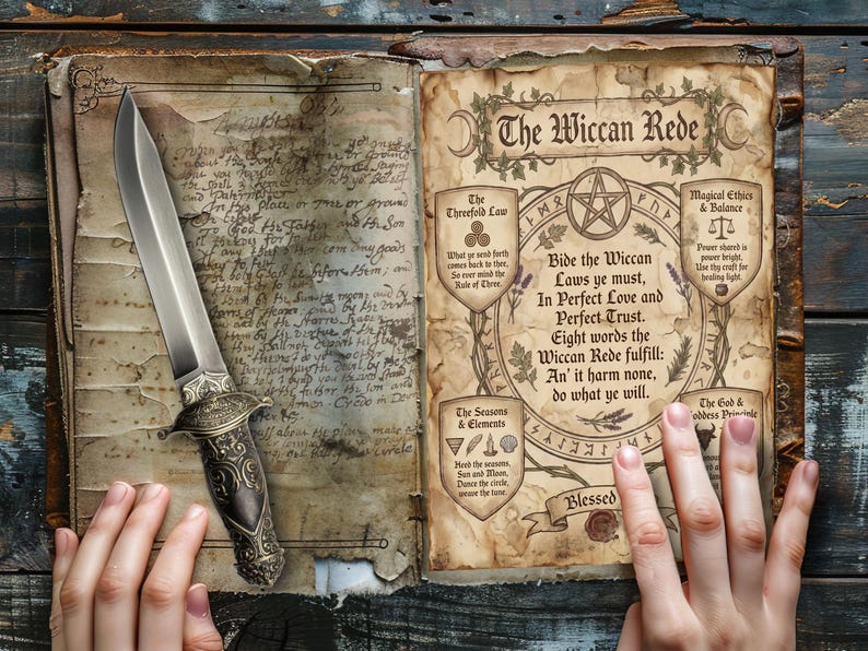 The Wiccan Rede: Principles, Creeds, and the Magic of the Threefold Law, Printable Grimoire Page