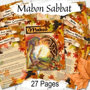 MABON SABBAT, 27 Seiten, Schriftkorrespondenzen, Zauber, Rituale, Tagundnachtgleiche Magie, Wicca Hexerei, heidnischer Erntedank Altar