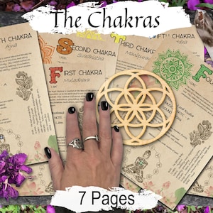The Seven Chakras: The Ultimate Guide to Light Workder Energy Balancing, 7 Printable Spellbook Pages