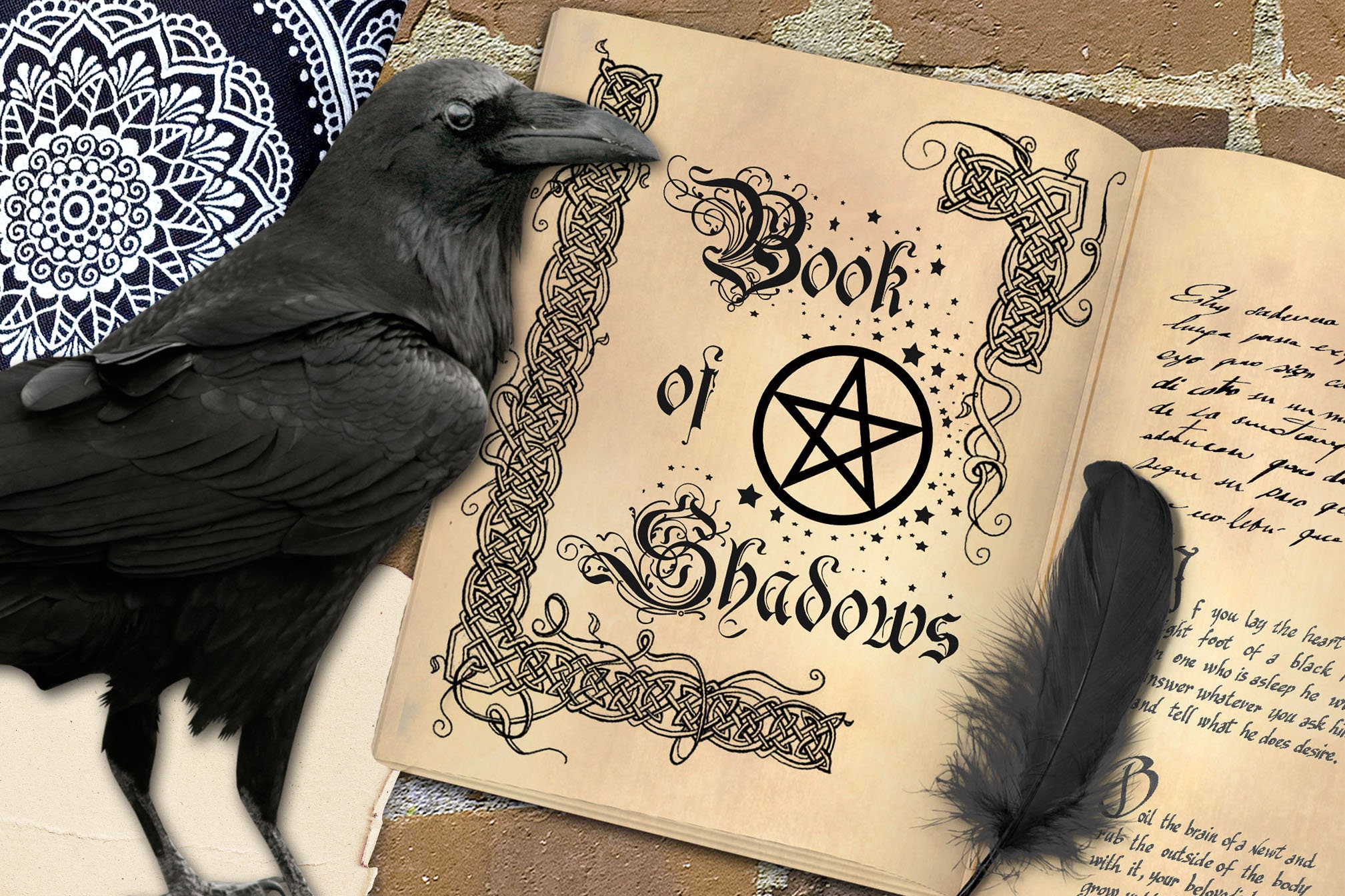GRIMOIRE FRONT PAGE for Book of Shadows / Printable Download / | Etsy