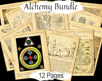 Alchemy Ockult Pergament: Mystische Transformationsdrucke (PDF-Download, 12 Seiten)