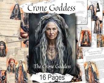 Crone Goddess Guide: Ritual, Spell, Meditation, 16 Printable Pages, (Digital Download)