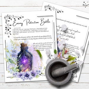 Wicca Witchcraft Spell Bottle Recipes printable bundle by Morgana Magick Spell.