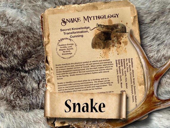 MAGIE DU SERPENT, Sagesse Fertilité Immortalité, Mythes Et.
