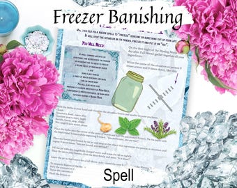 Freezer Banishing Spell: The Ultimate "Leave Me Alone" Magic, Printable Spellbook Page