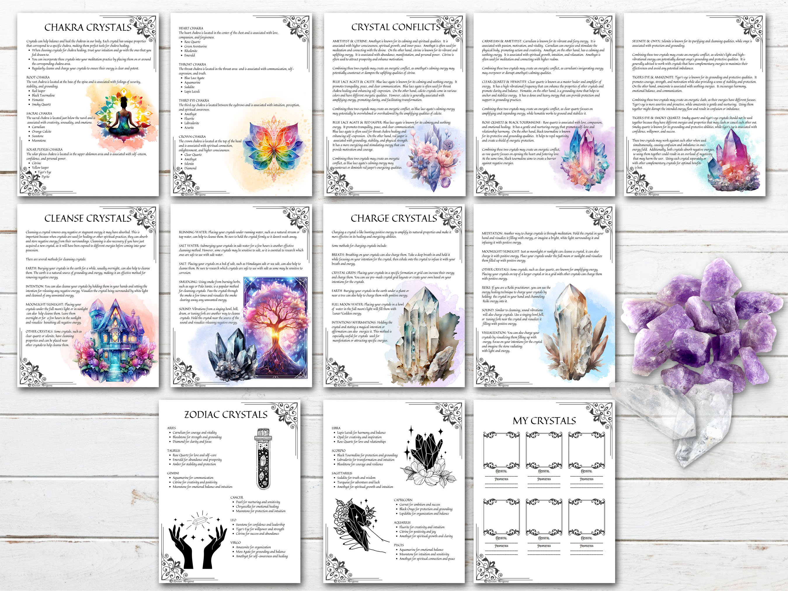 Crystal Magic: the Ultimate Gemstone Guide From A to Z, 42 Printable ...