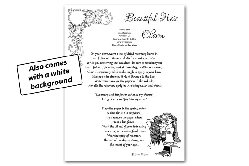 BEAUTIFUL HAIR CHARM Grow Hair Spell Hair Magic Ritual Etsy