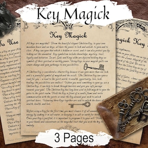 Key Magic Guide: Printable Witchcraft Spellbook Pages (PDF Download)