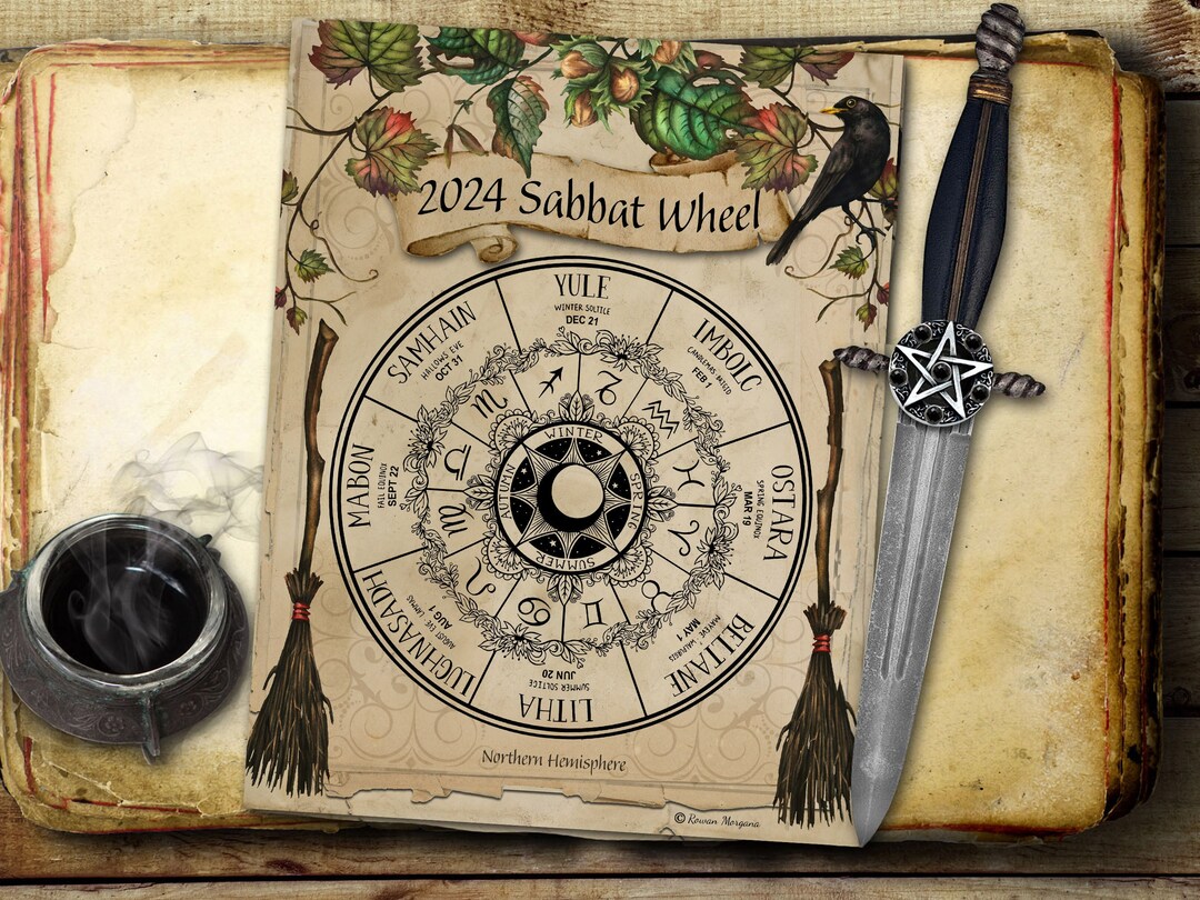 2024 WHEEL of the YEAR, Northern Hemisphere, Sabbat Calendar, Sabbat