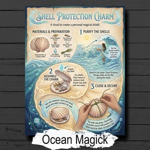 Hechizo de protección con conchas marinas: Un sencillo ritual mágico de playa, Página del Libro de las Sombras