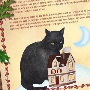 ICELANDIC YULE CAT Legend,  Jólakötturinn The Christmas Cat of Iceland, Christmas Cat Monster, He will eat you if you don't get new clothes! - Morgana Magick Spell