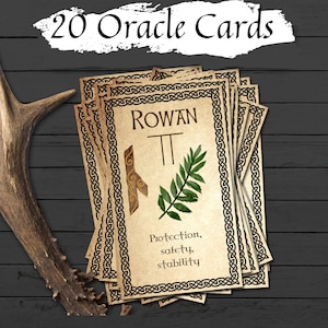 OGHAM ORACLE CARDS  Wicca Witchcraft Oracle Cards to Print at Home, Ogham Tarot Printable Oracle Deck Messages, Celtic Ogham Spirit Deck - Morgana Magick Spell
