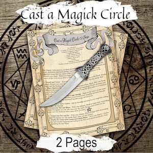 Lanza un círculo mágico: guía paso a paso para este ritual sagrado, 2 páginas imprimibles del libro de hechizos
