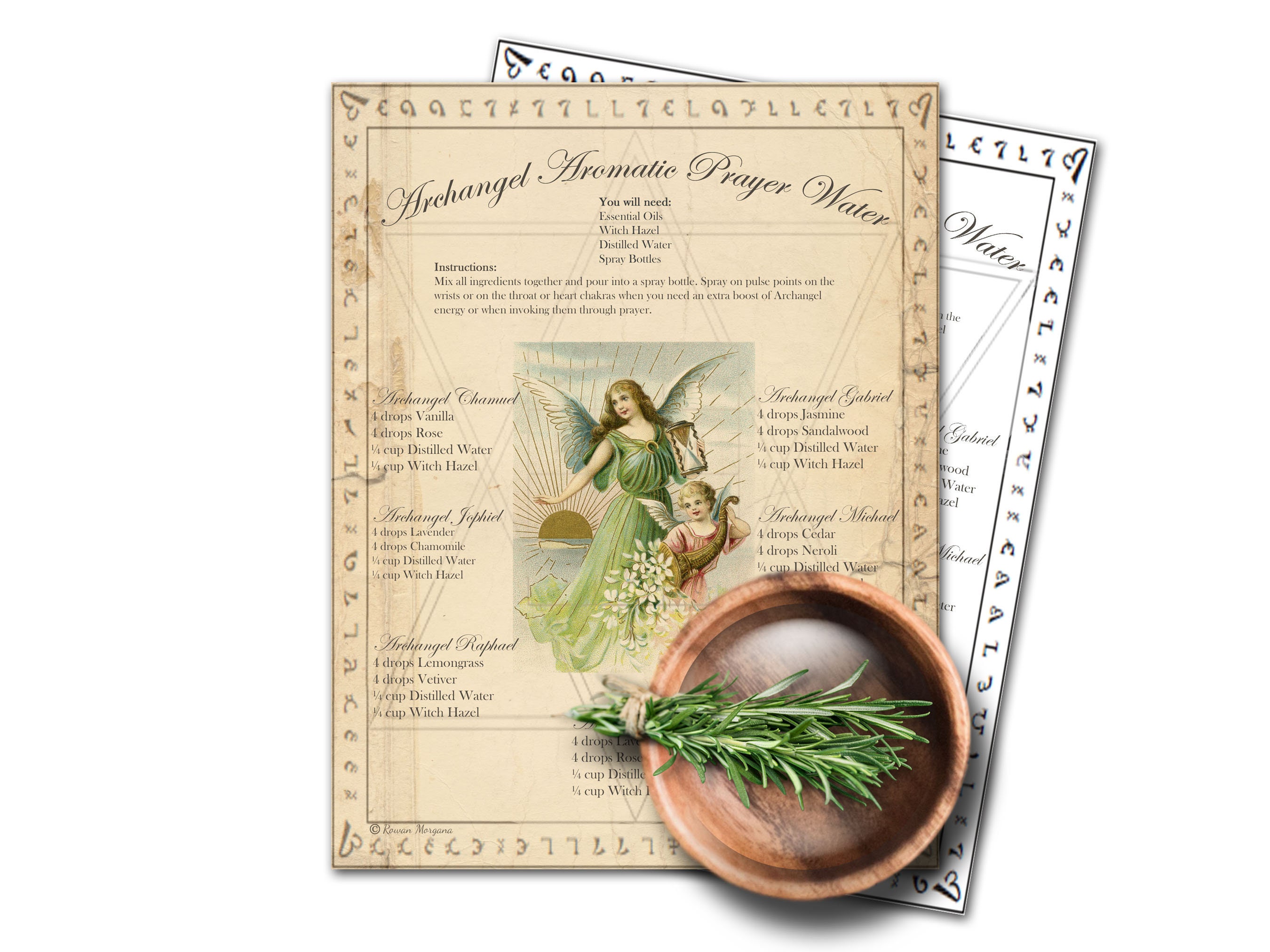 Prière Magique De L Etoile D or De Zadkiel ARCHANGELS PRAYER WATER Angel Spirit Water Recipes Archangel - Etsy France