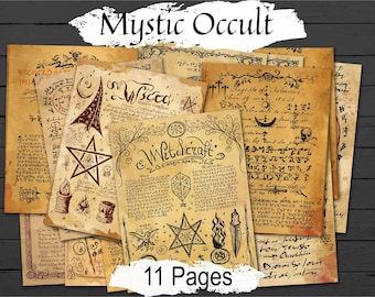 Mystic Occult Digital Pages: Gothic Witchcraft Symbols (PDF)