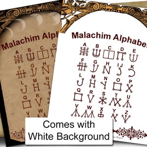 MALACHIM ALPHABET, Celestial Writing of Angels and Messengers, Secret ...