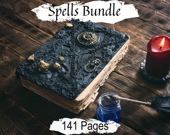 SPELLS BUNDLE 67 Spells, Genuine Original Wicca Witchcraft Magic for your Spellbook or Book of Shadows, 141 Printable Pages