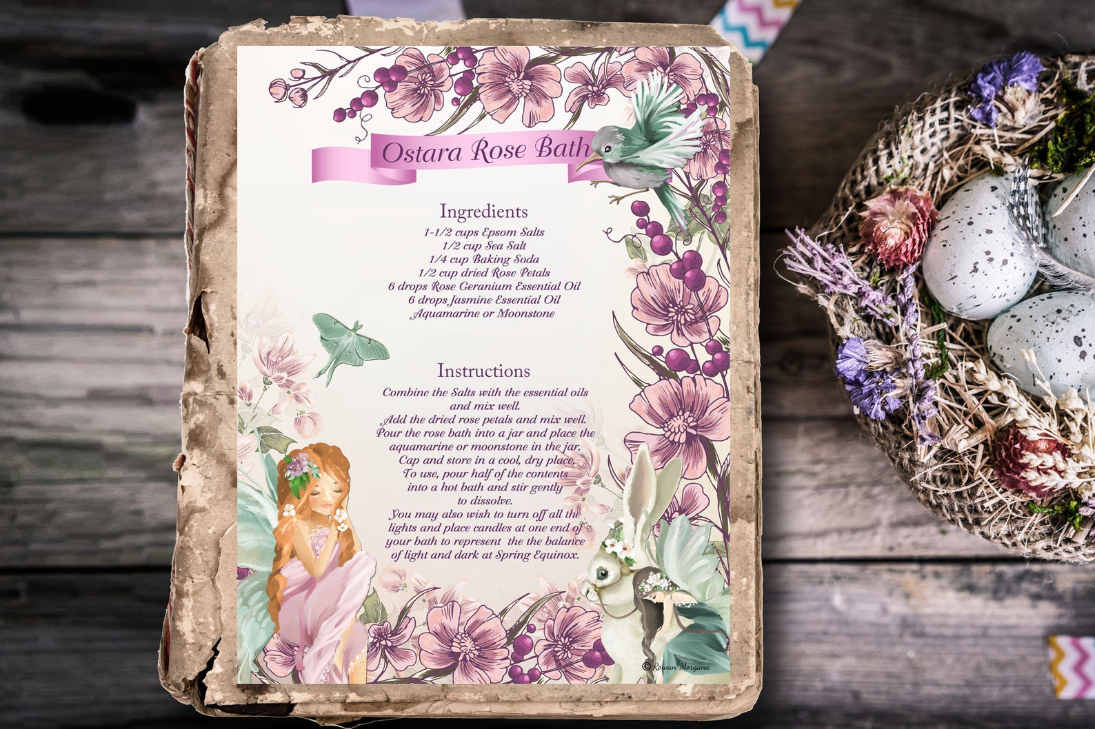 OSTARA ROSE BATH Recipe Ostara Ritual Bath Spell Enchanted Etsy UK