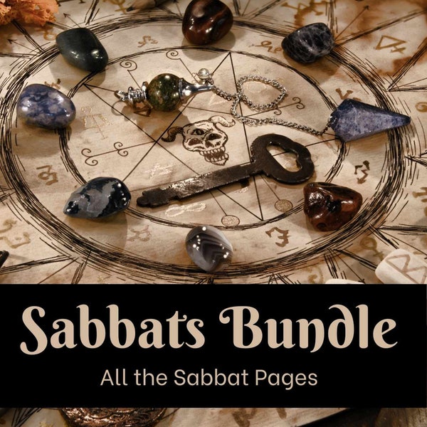 SABBATS BUNDLE, 200 + Printable Pages, 8 Sabbats, Wicca Witch Seaonal Celebrations, Wheel of the Year for your Book of Shadows