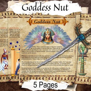Goddess Nut Mythology: Ägyptische Himmelsgöttin Altar-Anleitung (5 druckbare Seiten)