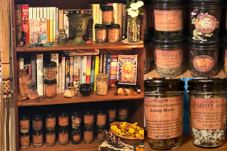 witch labels 2 36 labels herbs and their magickal etsy