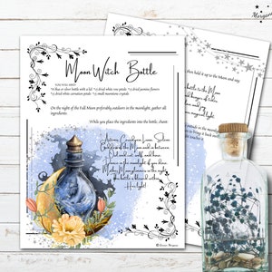 Wicca Witchcraft Spell Bottle Recipes printable bundle by Morgana Magick Spell.
