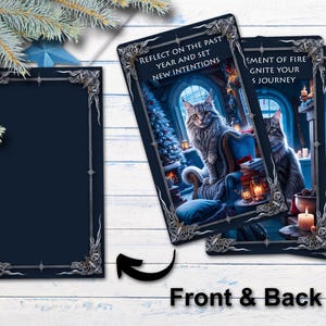 YULE CAT ORACLE, Jólakötturinn Tarot, Inspirational Message Cards, Icelandic Christmas Cat, Winter Solstice, Pagan Gift, 20 Printable Cards - Morgana Magick Spell